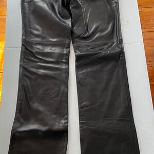 NWT: Banana Republic Black Genuine Leather Pants